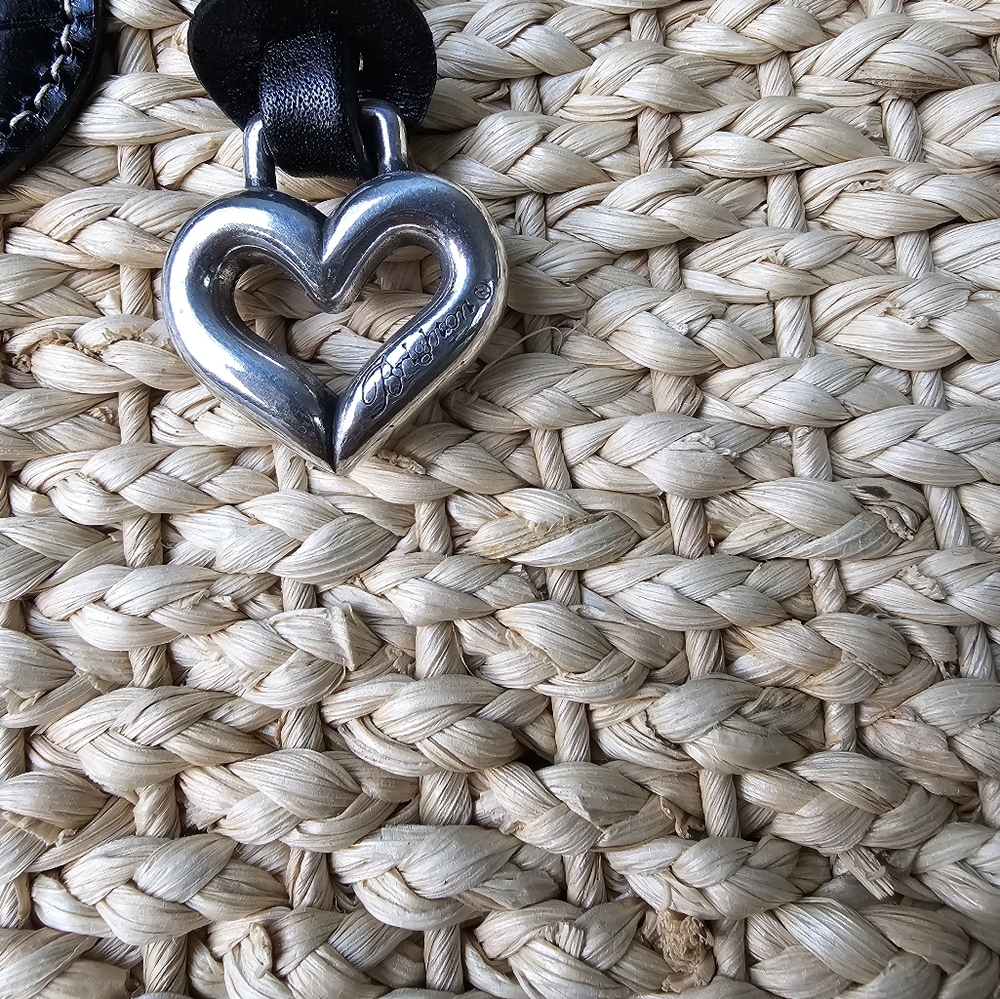 Brighton Straw Handbag with Leather Accents - Picture 4 of 16